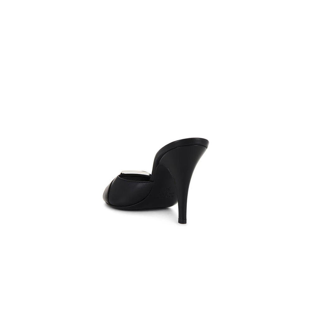 Gia Borghini Dorothy Heels black pointed toe sandal size 39 NIB $470 msrp - Picture 3 of 11
